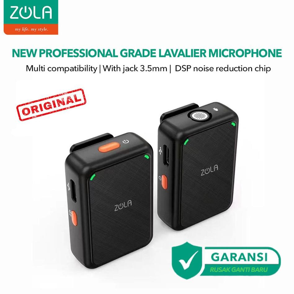 Jual sel zola c wireless clip on lavalier crophone smartphone/camera ...
