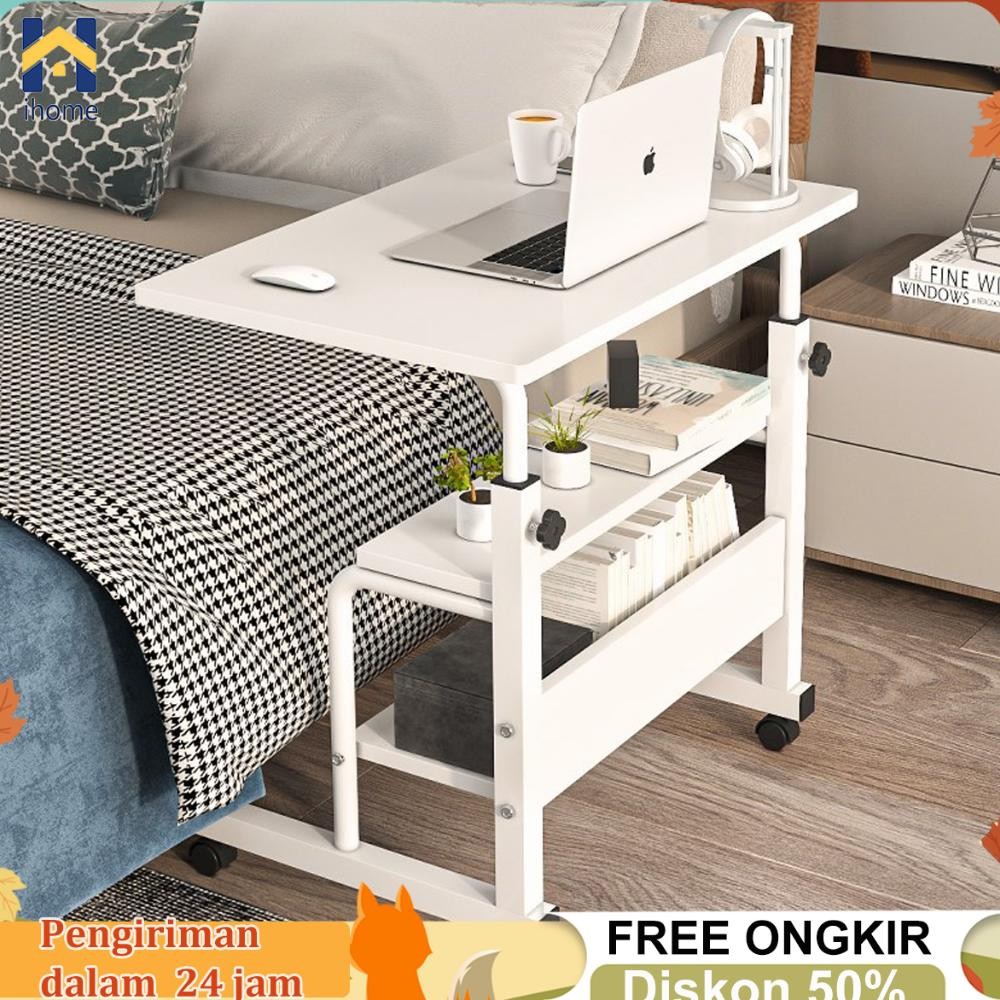 Jual Meja Laptop Lipat Adjustable dengan Roda Meja Laptop Roda Meja ...