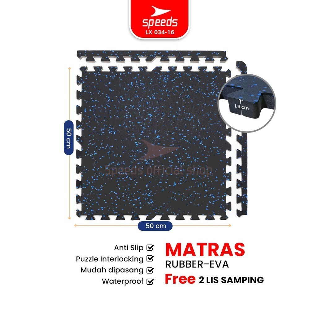 Jual SPEEDS Matras Karet Eva Matras Evamat Yoga Hitam