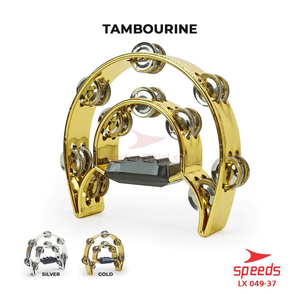 Jual SPEEDS Alat Musik Tamborin Instrumen Double Ring Kecrekan ...