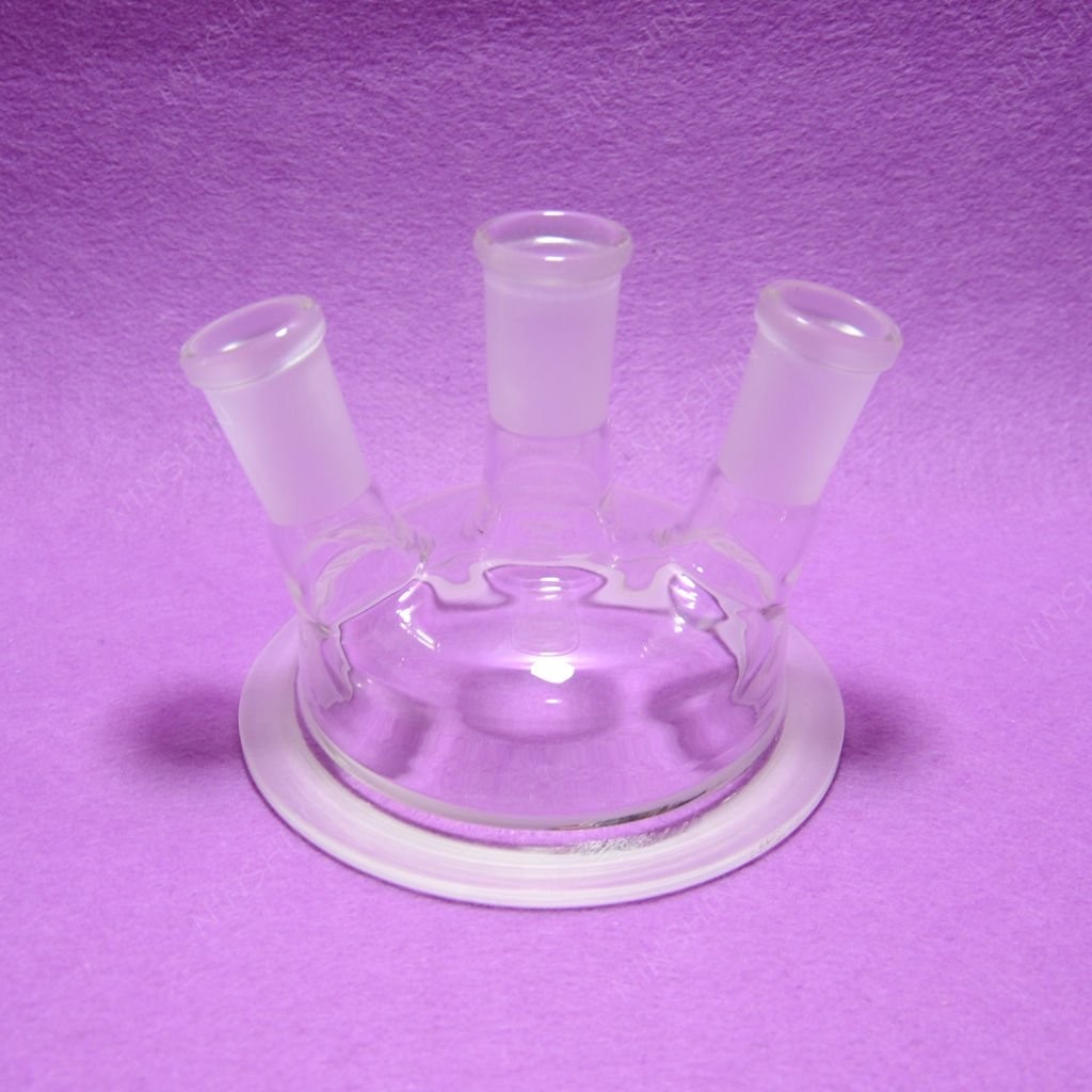 Jual Lab glass three necks lid for the separately flask 150mm Outer ...