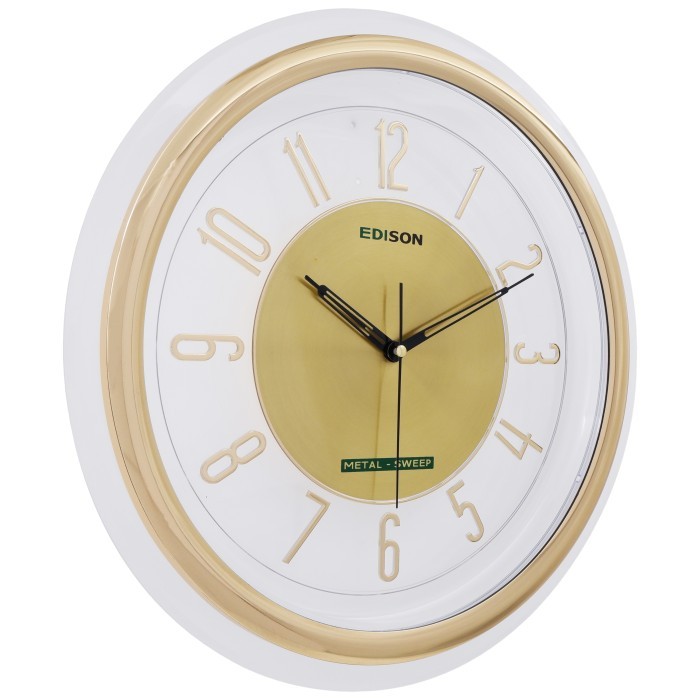 Jual Jam Dinding Edison Es 318 Chr Al57 Chrome Diameter 310Mm 31Cm ...