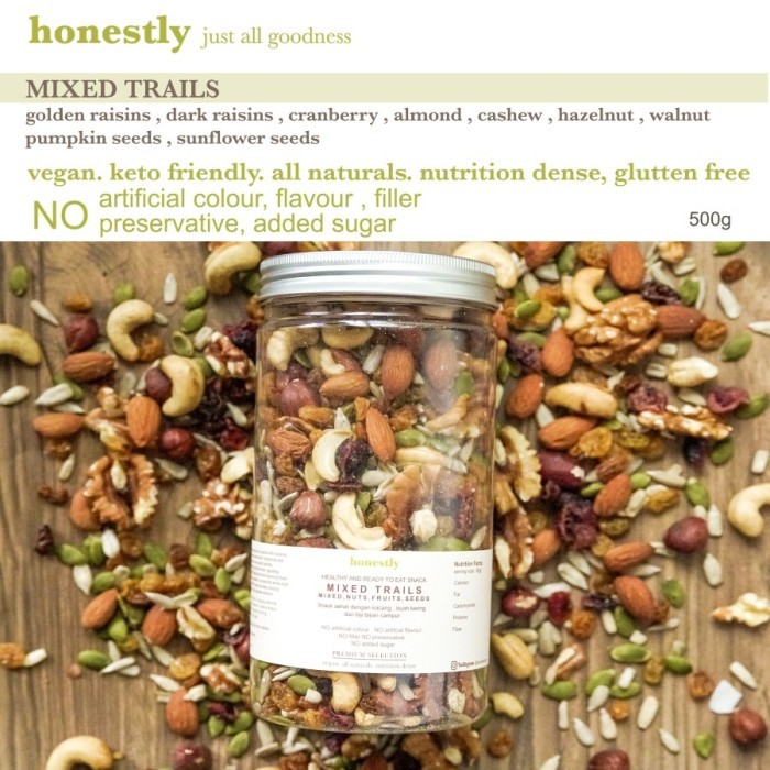 Jual BARU TRAIL MIXED , mix roasted nuts fruits seeds , mix kacang ...