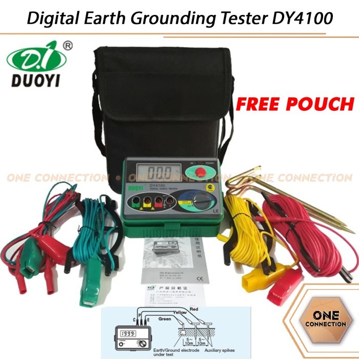 Jual DUOYI Digital Earth Grounding Tester DY4100 Ground Resistance ...