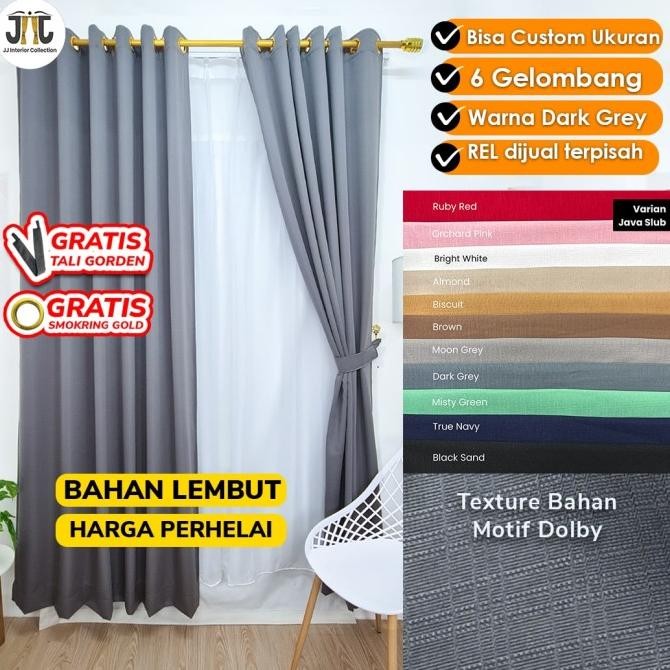 Jual Gorden Jendela Hordeng Minimalis Tirai Java Slub Collections ...