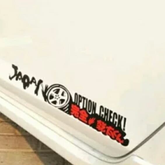 Jual Stiker Body Mobil Option Check Japan Cutting Sticker Option Japan ...