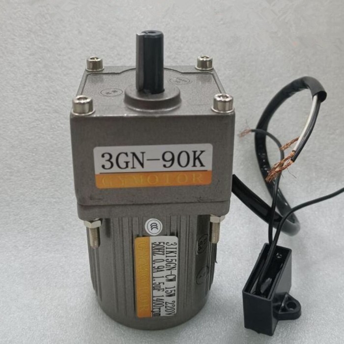 Jual AC 220V 15W SINGLE PHASE GEAR MOTOR FIXED CONSTANT SPEED MOTOR ...