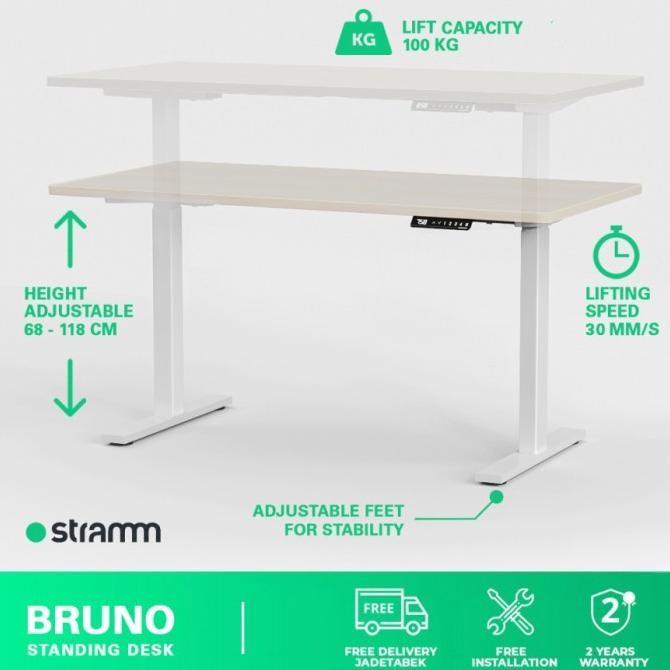 Jual Meja Kerja Adjustable Standing Desk Stramm Bruno SF | Shopee Indonesia