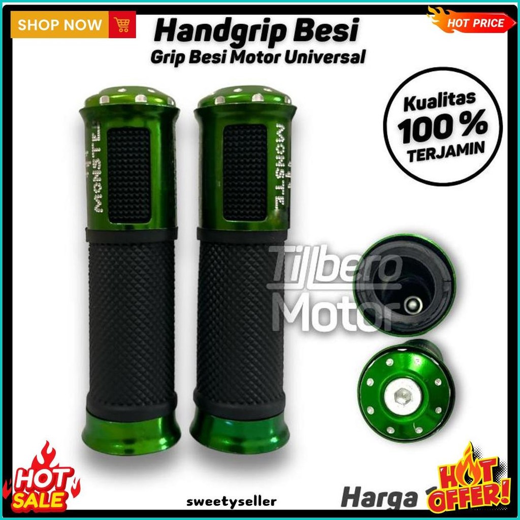 Jual Handgrip / Grip Stang Besi Jalu Warna Motor Handel Handle Variasi
