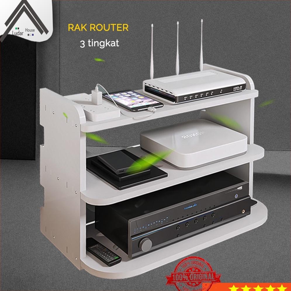 Jual Rak Gantung Set Top Box / Dvd / Modem / Wifi / Router / 3 Susun ...
