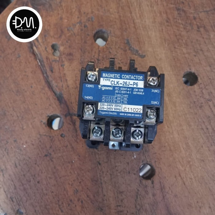Jual Togami Magnetic contactor Togami CLK-26J-P6 220v | Shopee Indonesia