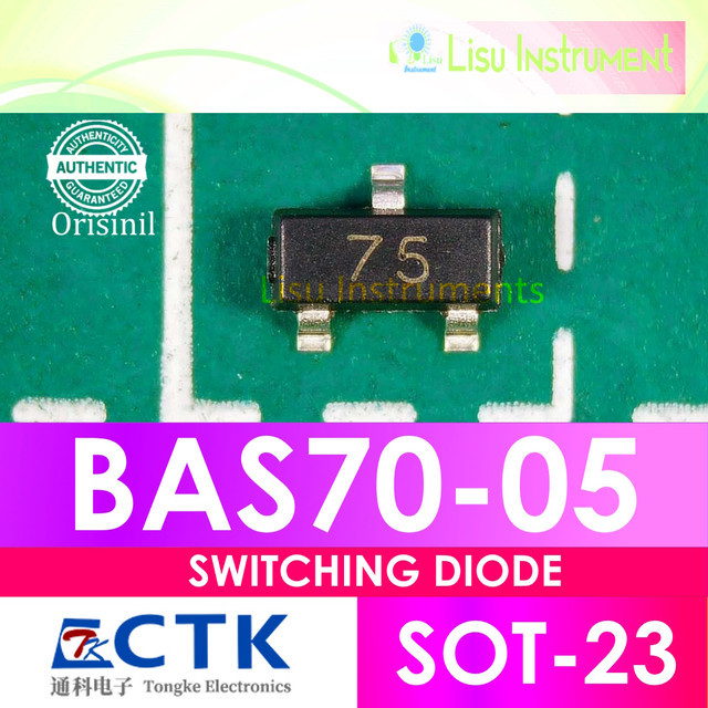 Jual TKBAS70-05 70V 70mA Switching Diode 75 BAS70-05 SOT-23 CTK ...