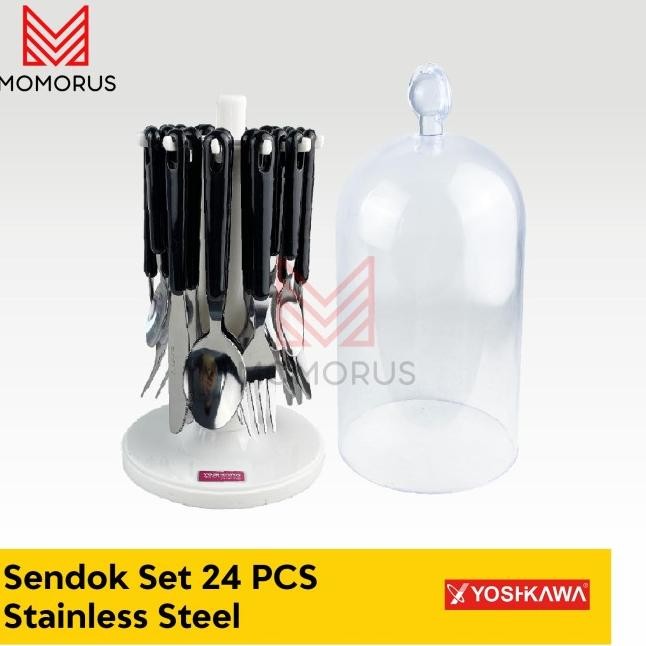 Jual Sendok Set Sendok Makan Stainless 24 Pcs Cutlery Set Yoshikawa ...