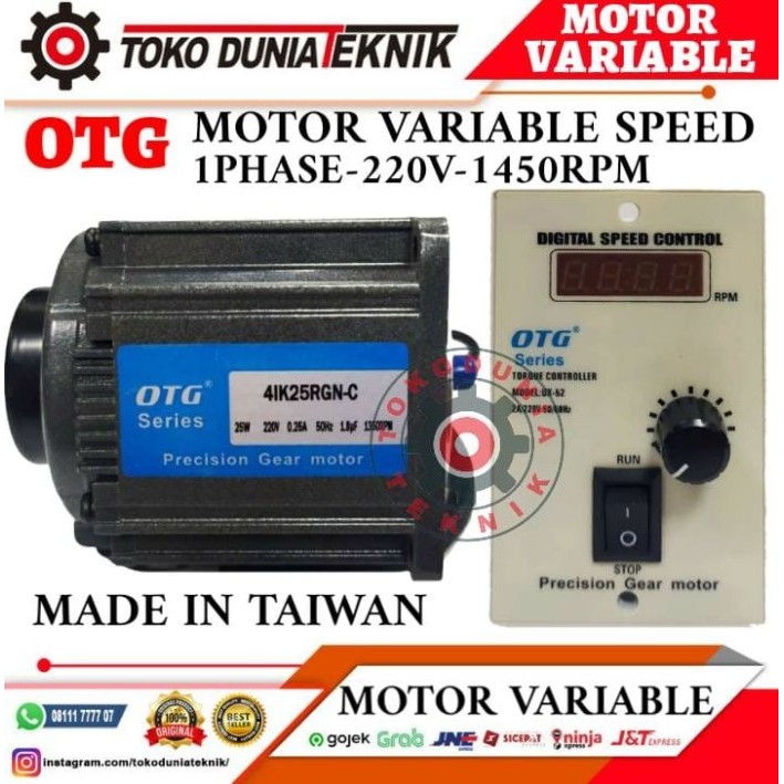Jual Spesial 4Ik25Rgn- C Otg V.Speed Motor W/Control 1 Phase,4 Pole 220 ...