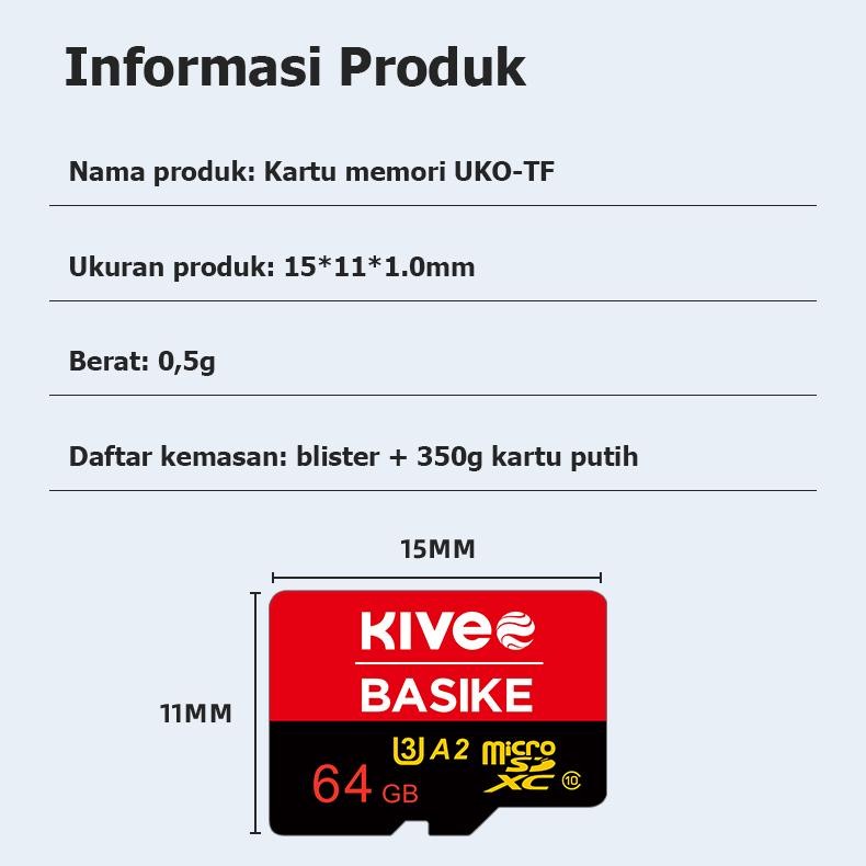Jual ul-64 BASIKE Kartu Memori Card SD 64GB 128GB 256GB 240MBps 4K SD ...