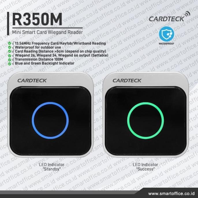 Jual RFID MIFARE 13.56MHz ACCESS CONTROL NFC READER CARDTECK R350M ...