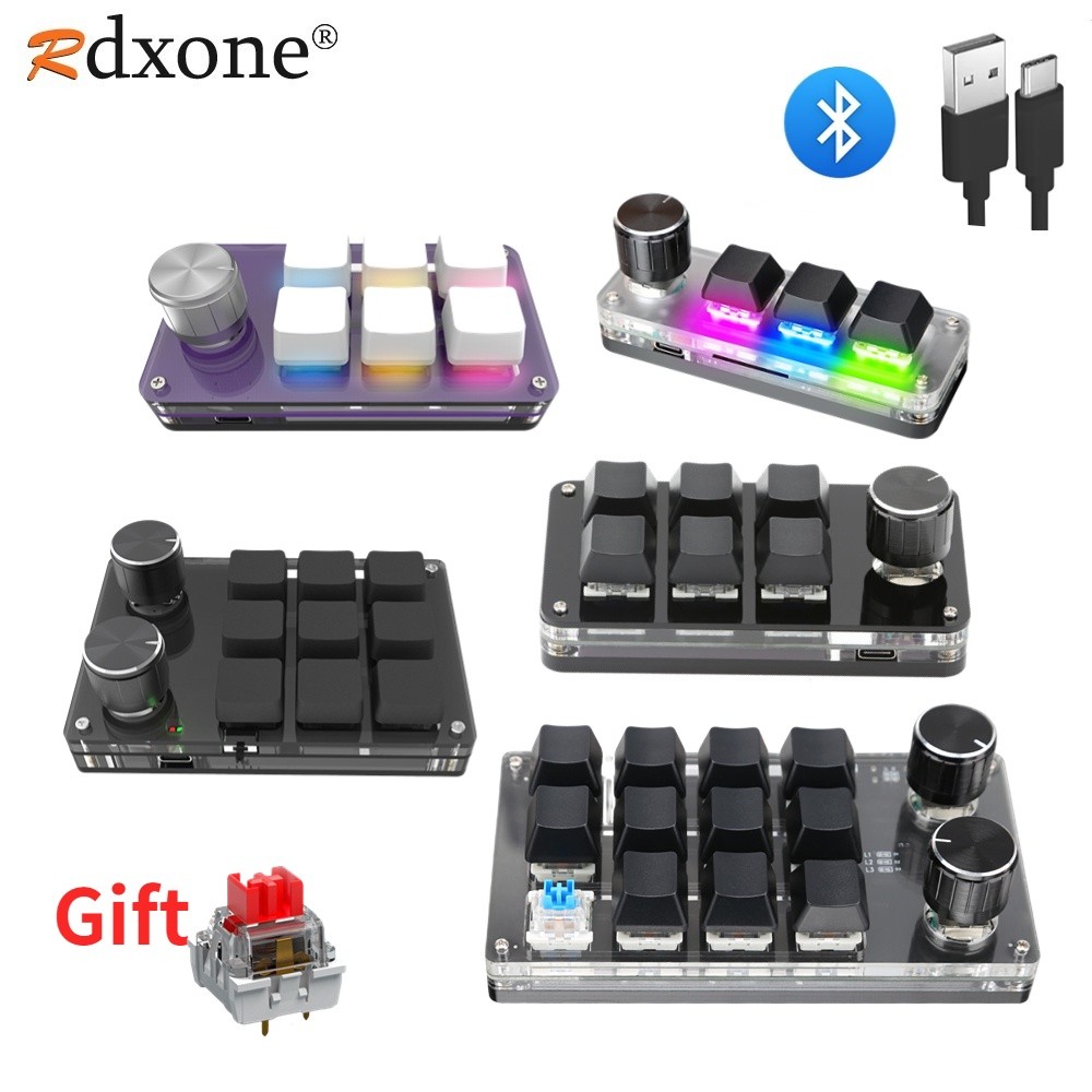 Jual Rdxone Tombol Kustom Pemrograman Keyboard Keyboard Makro 3 6 9 12 ...