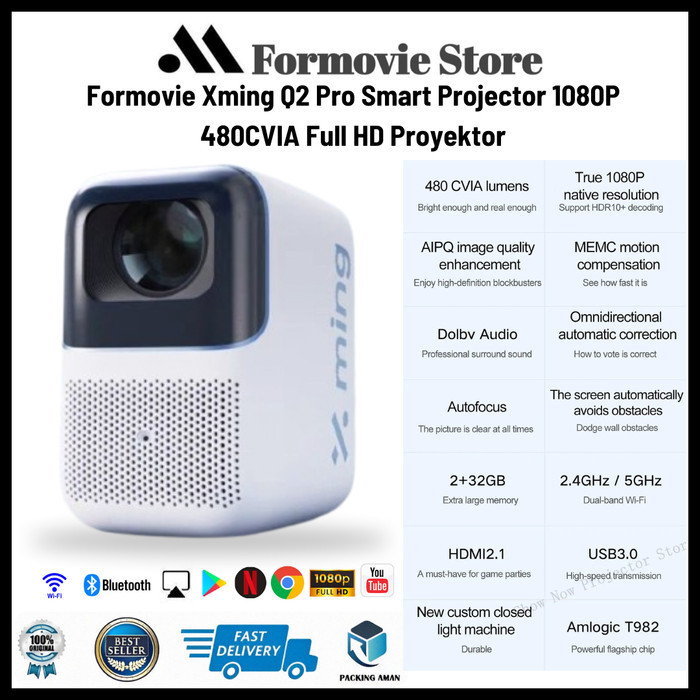 Jual Proyektor Formovie Xming Q2 Pro 1080P 480CVIA Full HD - Projector ...