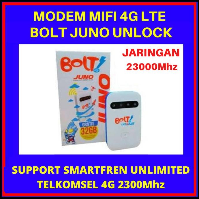 Jual Mifi Modem Wifi Router 4G Bolt Juno Unlock Free Perdana Smartfren ...