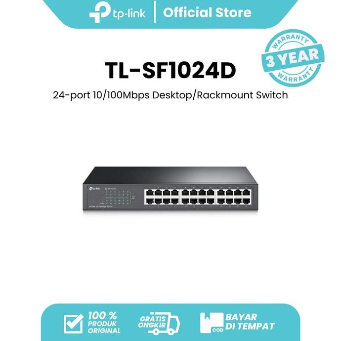 Jual TP-LINK TL-SF1024D 24-port 10/100Mbps Desktop/Rackmount Switch ...
