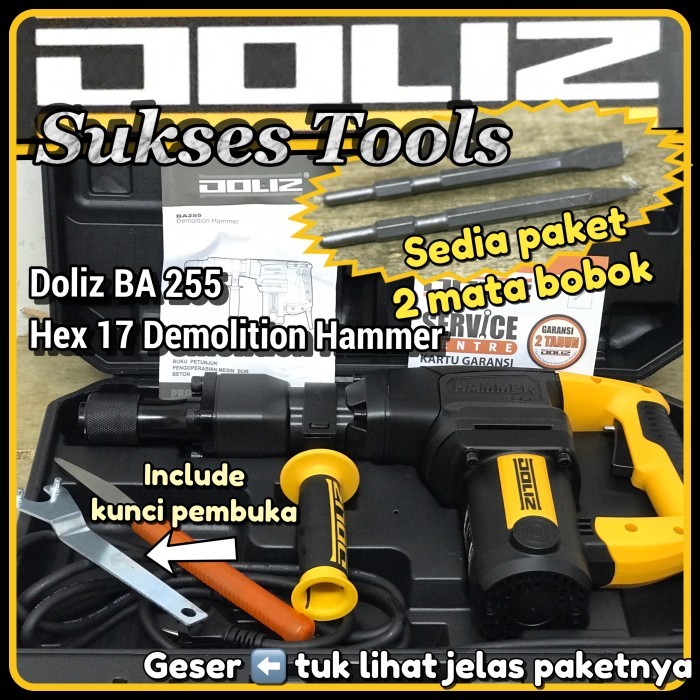 Jual BA 255 Mesin Bobok Beton Doliz BA255 Hex 17 Demolition Hammer ...