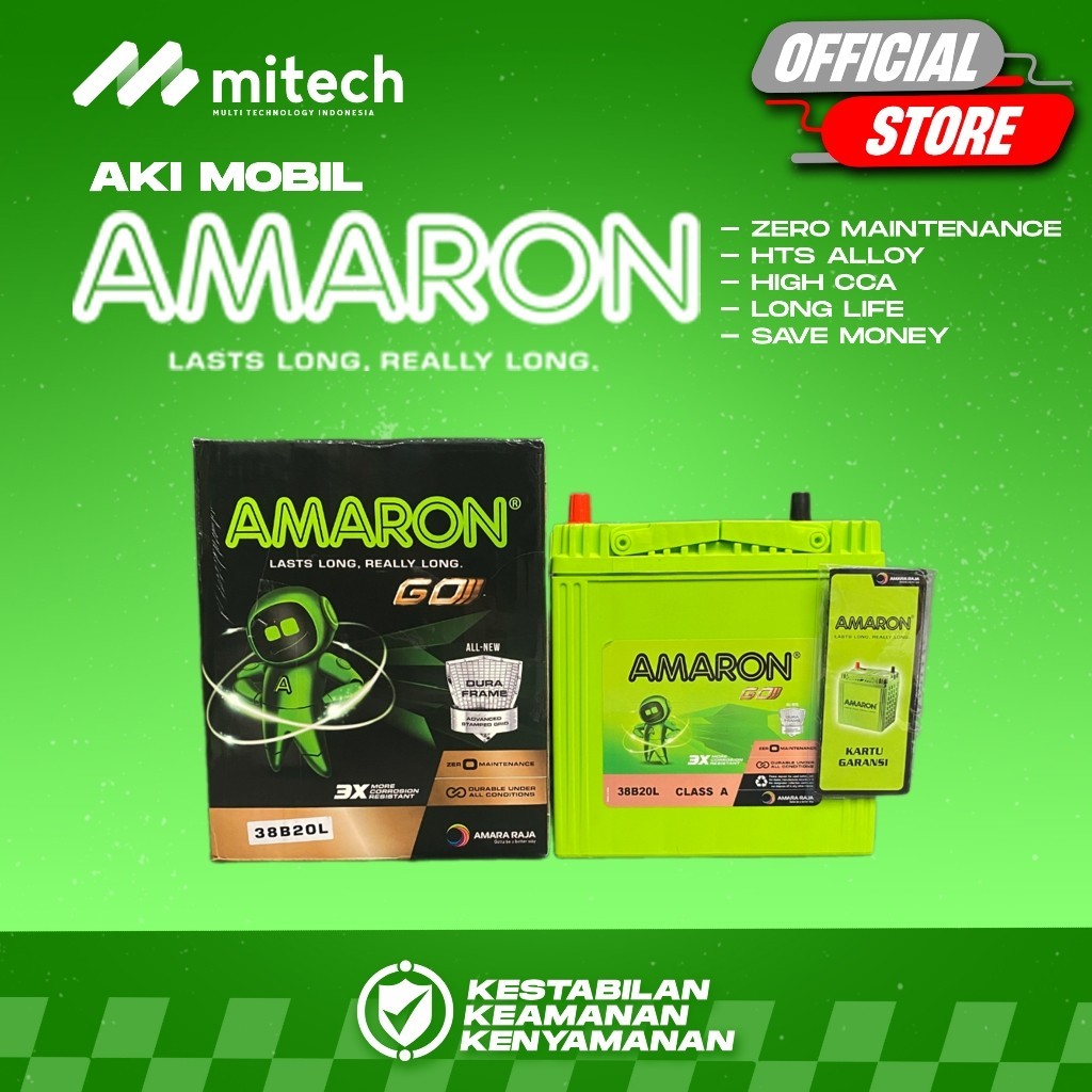 Amaron GO Aki Kering Mobil Toyota Calya 38B20L / NS40ZL - 12V / 35Ah