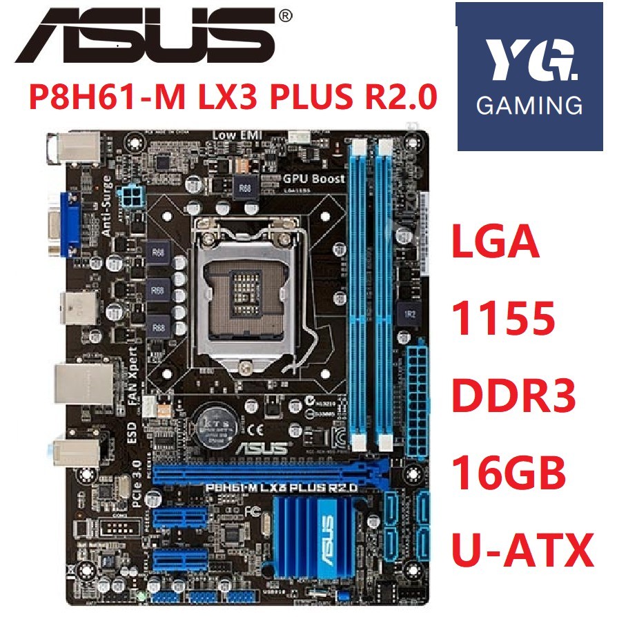 Jual Motherboard Asus H61 P8H61-M LX3 PLUS R2.0 Desktop Motherboard H61 ...