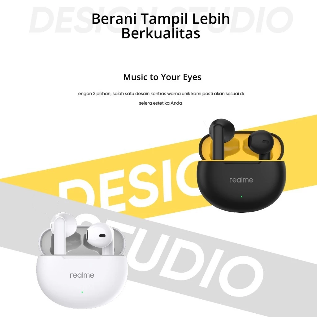 realme Buds T01 (13mm Dynamic Drive | AI Noise Cancelling | IPX4 Tahan Percikan Air | Bluetooth 5.4)