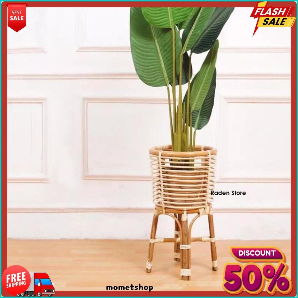 Jual Standing Pot Bunga Rotan Keranjang Pot Tinggi 40 55 70 Cm (Lagi ...