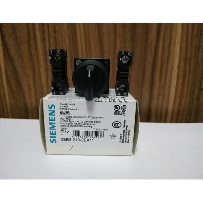 Interruttore Selettore Con Manopola Siemens 3SB3210-2EA11 &ndash; 2 NO &ndash; Nuovo
