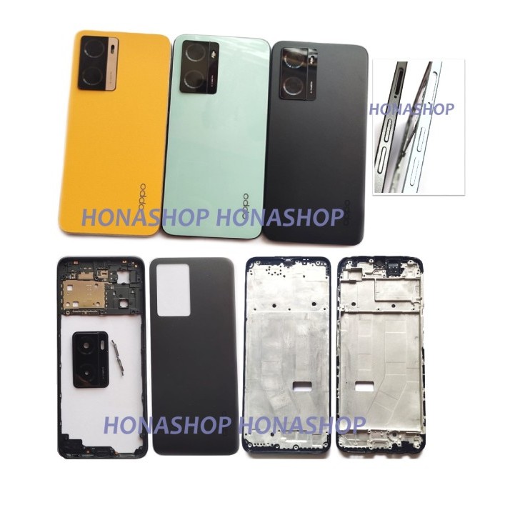 Jual TULANG FRAME BAZEL + BACK CASING HOUSING OPPO A77S CPH2473 A57 4G ...