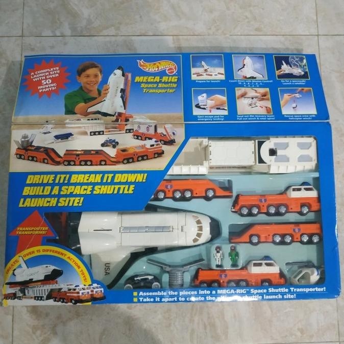 Navette Spatial Hot Wheels Mega-Rig Année 90 Shuttle Transporter Fusée