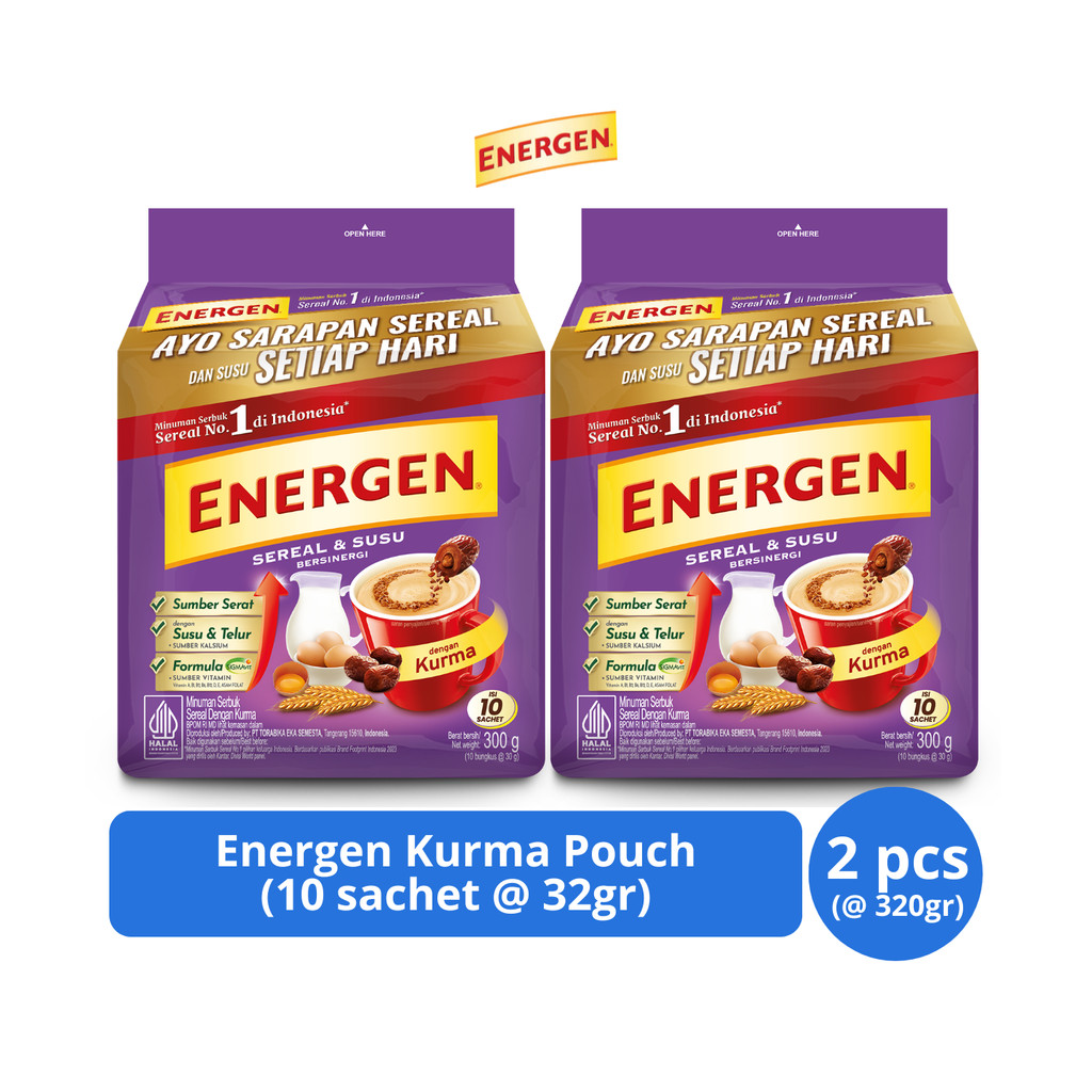Jual Energen Kurma Pouch 10s @ 32gr x 2 pcs | Shopee Indonesia