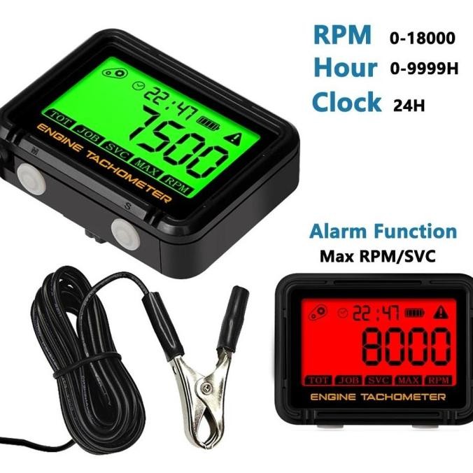 Jual Digital Motorcycle Tachometer RPM Meter Gauge 2 Stroke Gasoline ...