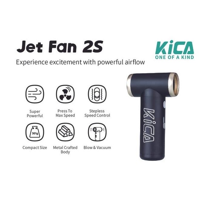 Kica JetFan 2S - Soffiatore Elettrico In Metallo, 117000 Giri/min - 8