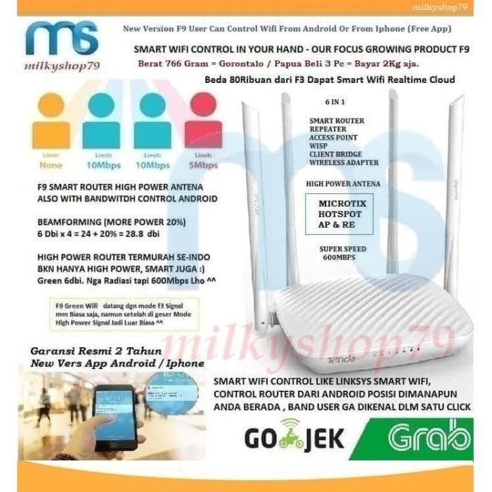 Jual HARGA DISC - Tenda F9 600Mbps Wireless N Router | Shopee Indonesia