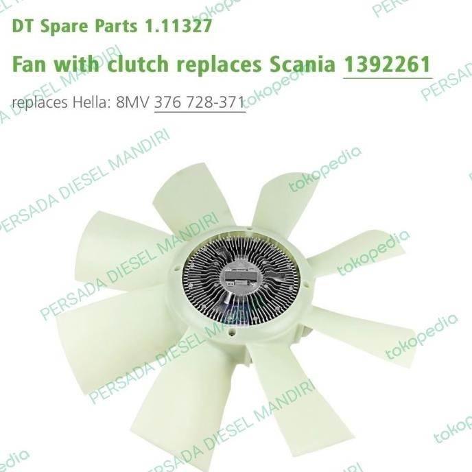 Jual FAN WITH CLUTCH TO SCANIA 1392261 / 1.11327 DT Genuine Part ...