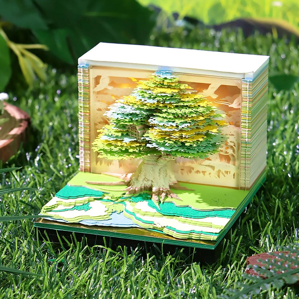 Jual 3D Light Art Calendar 2025,Fun 3D Memo Pad Creative Time Piece ...