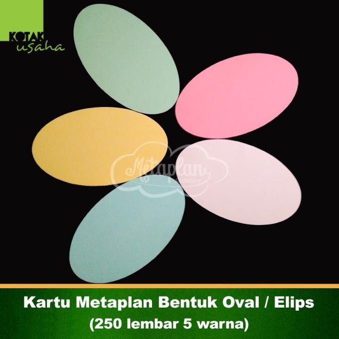 Jual Kartu Metaplan Bentuk Oval / Elips (250 lembar 5 warna) | Shopee ...
