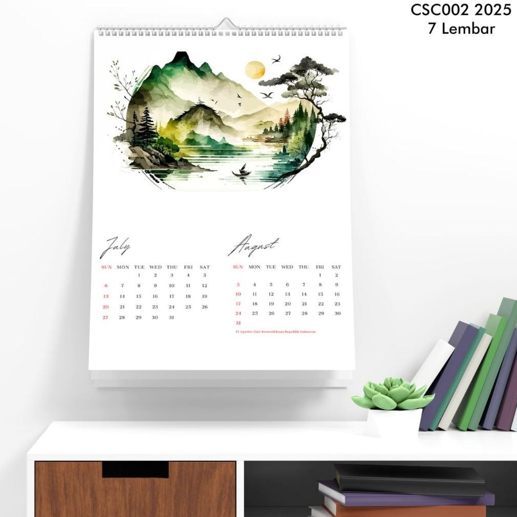 Jual TRY KALENDER 2025 KALENDER DINDING SPIRAL 2025 AESTHETIC KALENDER