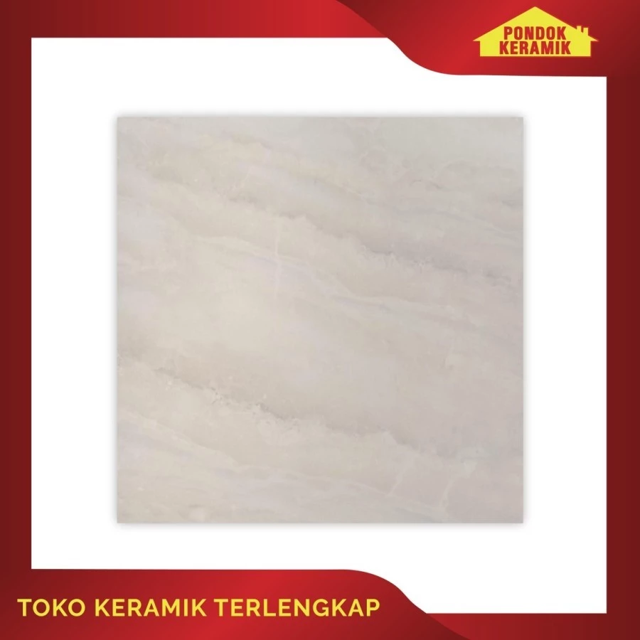 Keramik Lantai Motif Marble Milazo 50x50 Bern Light Grey Marble Abu Glossy