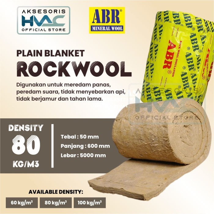 Jual Rockwool Roll Material Insulasi Merk ABR Density 80 kg Tebal 50 mm ...