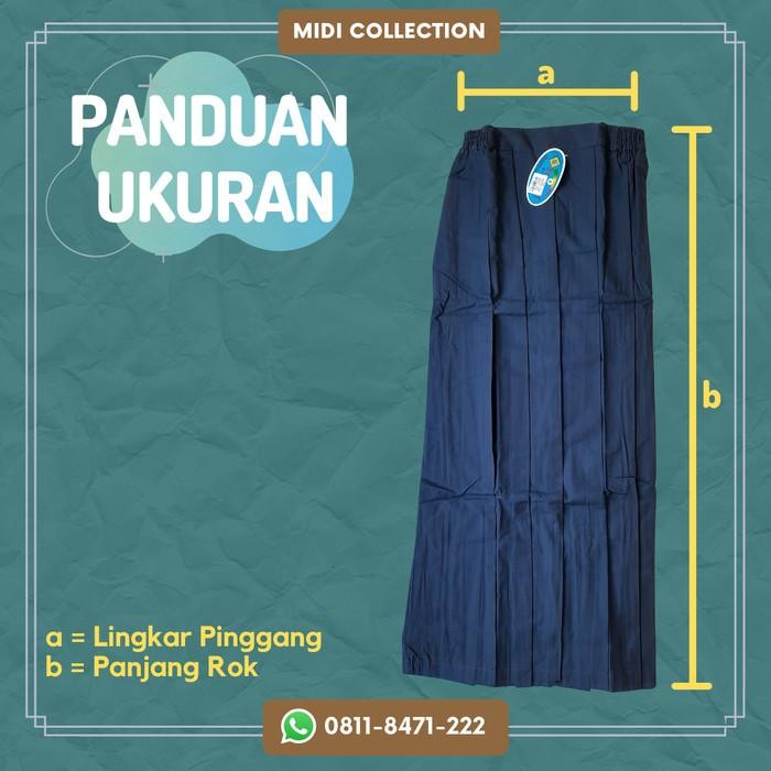 Jual Rok Rempel Panjang Smp Warna Biru Size 4L - 6L Terlaris 100 % ...