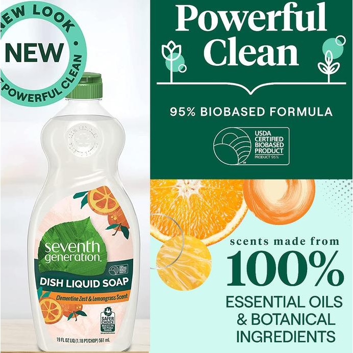 Jual Seventh Generation Dish Liquid Soap Biodegradable Plant Based ...