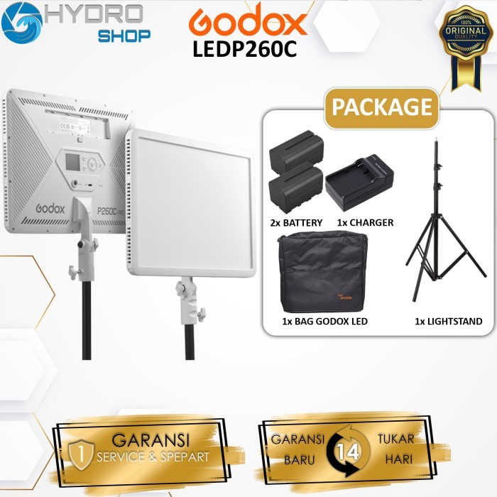 Jual GODOX P260C PRO BI-COLOR LED LIGHT PANEL / GODOX P 260C PRO ...