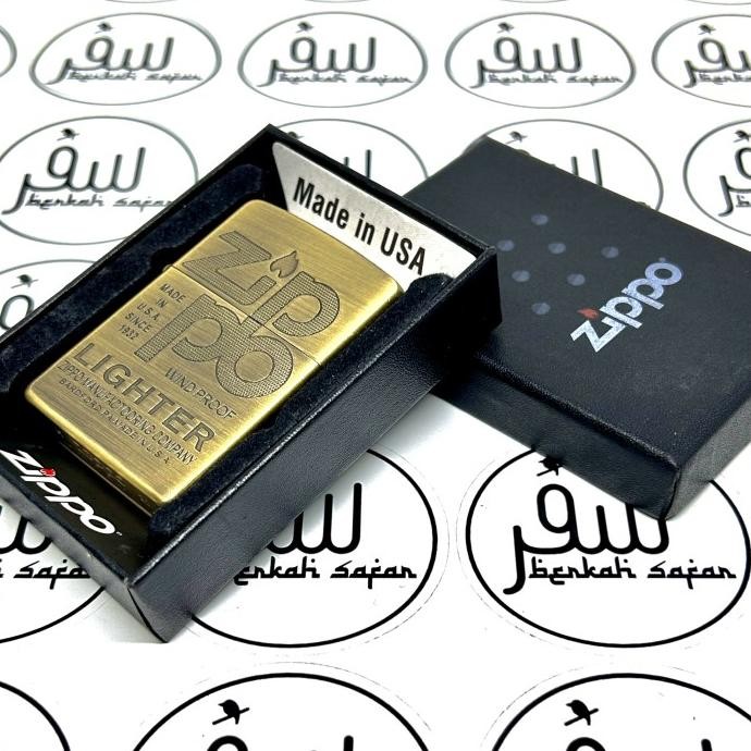 Jual new korek api zippo gold icon logo engraved front side original ...