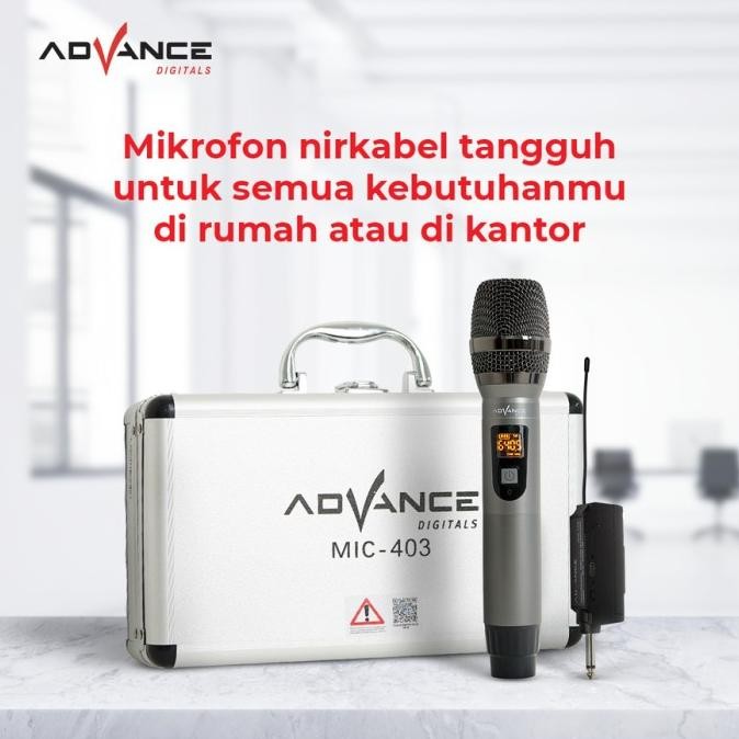 Jual Promo Advance Mic-403 Profesional Wireless Microphone Duet With ...