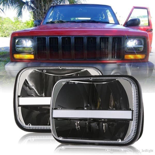 Jual Promo Headlamp Lampu Utama Kotak 7 Inch Led Trucklite Jeep