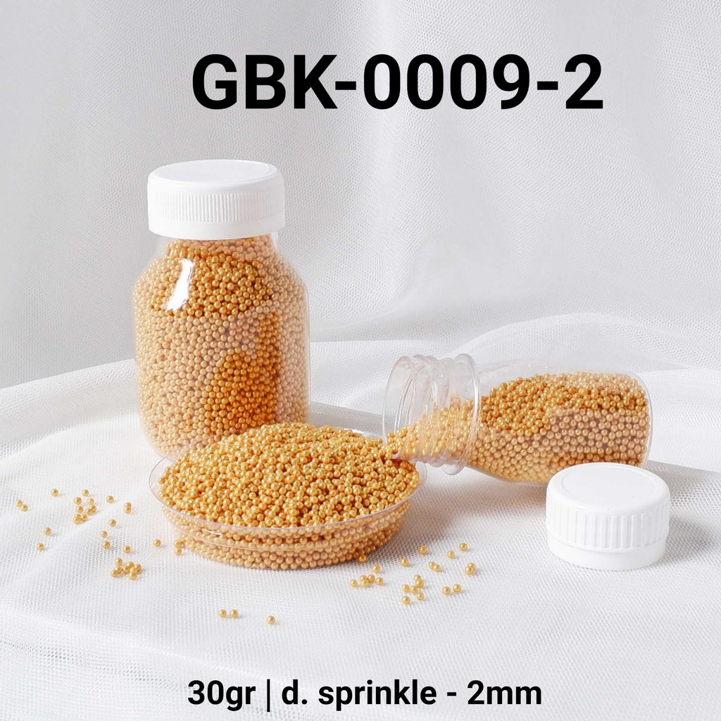 Jual GR-GBK-0009 Sprinkles sprinkle sprinkel 30 gram mutiara emas ...