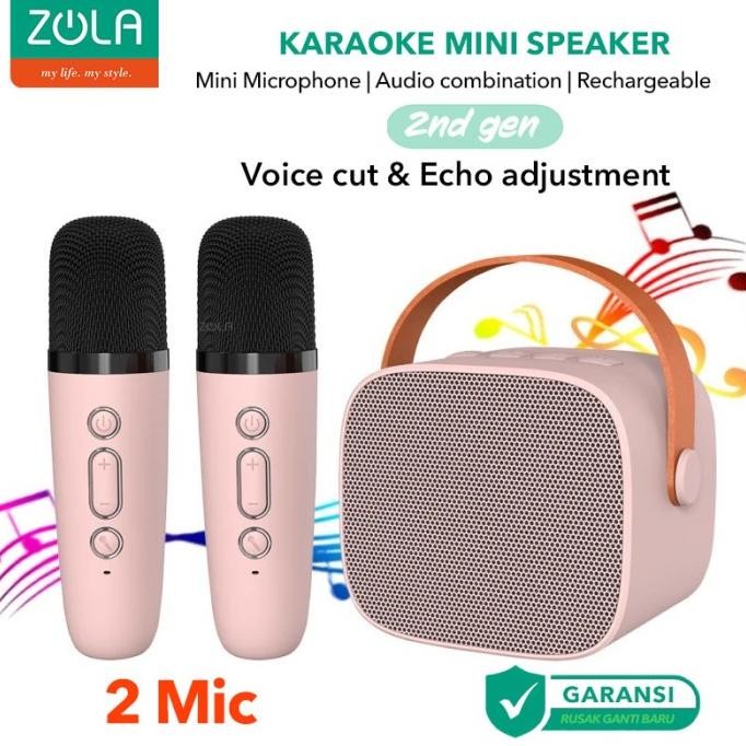 Jual Zola Speaker Microphone Karaoke Set Bluetooth Mini Portable Full ...